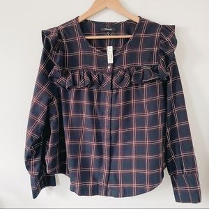 Madewell | Cottagecore Ruffled Plaid Flannel